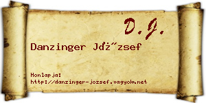 Danzinger József névjegykártya